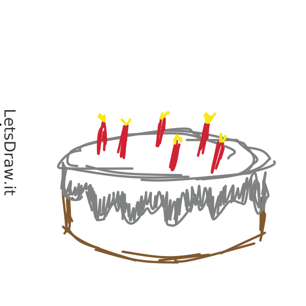 How To Draw Cake Htgn U B Png Letsdrawit