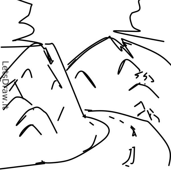 How To Draw Mountain E Exbbzrg Png Letsdrawit