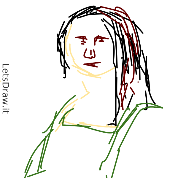 How To Draw Mona Lisa I Z Fwypa Png Letsdrawit