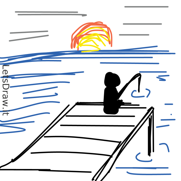 How To Draw Fishing Jcbpn Ab Png Letsdrawit