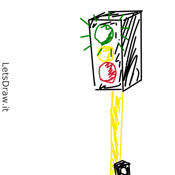 How To Draw Traffic Light Letsdrawit