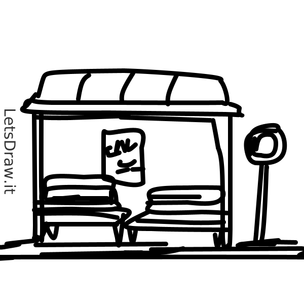 How To Draw Bus Stop Omrhka Png Letsdrawit