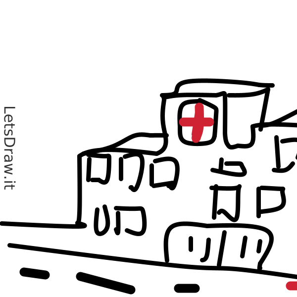 How To Draw HOSPITAL Tbh7bqec3 Png LetsDrawIt