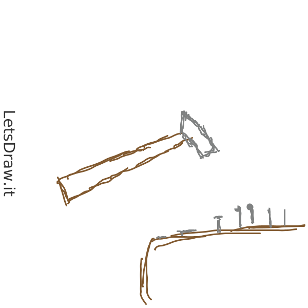 How to draw hammer / 11qudud6x.png / LetsDrawIt
