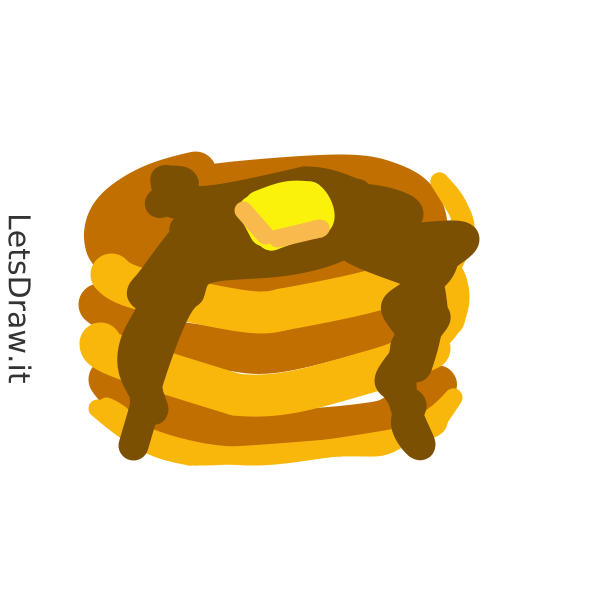 How To Draw Pancakes G Pkaoe Png Letsdrawit