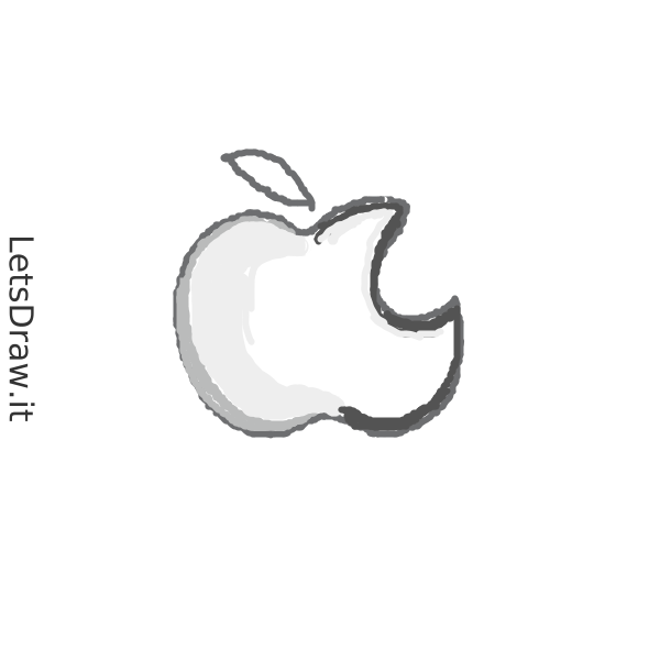 How to draw Apple logo / 14kcx6pae.png / LetsDrawIt