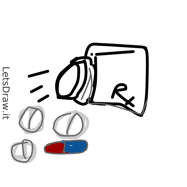 How to draw Pills / Learn to draw from other LetsdrawIt players