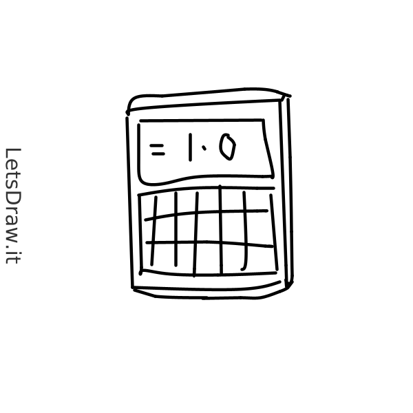 How to draw calculator / 1de753z5.png / LetsDrawIt
