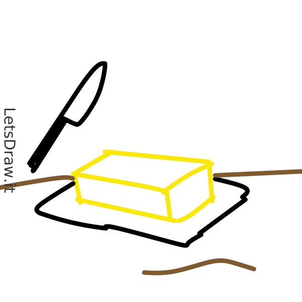 How to draw butter / 1kdzbry8y.png / LetsDrawIt