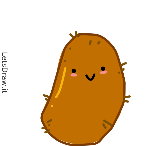 How to draw Potato / 31k7pqgfd.png / LetsDrawIt