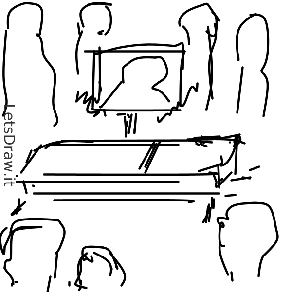 How to draw funeral / LetsDrawIt