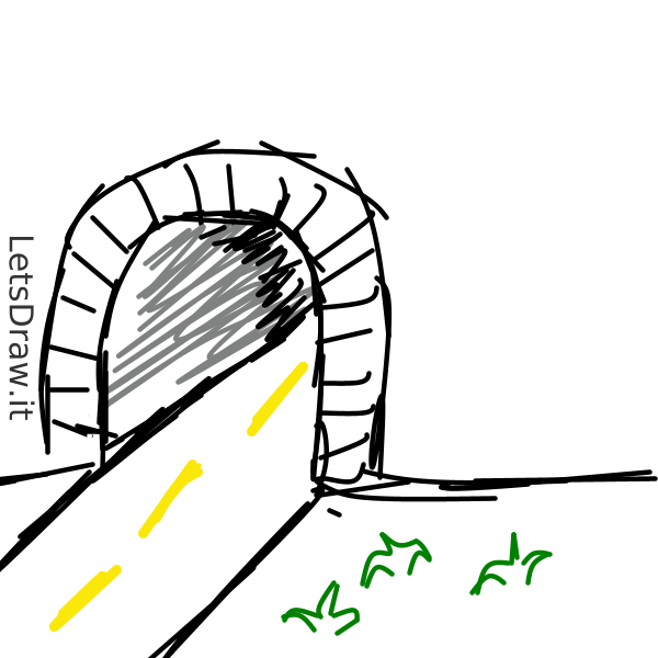 How to draw tunnel / 37tbti1y.png / LetsDrawIt