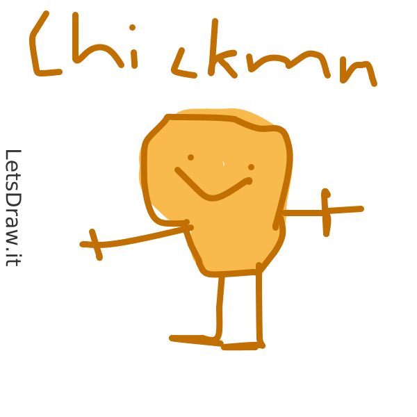 How to draw chicken nuggets / 389hm5xqz.png / LetsDrawIt