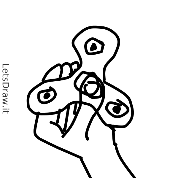 How to draw fidget spinner / 38aadcjx.png / LetsDrawIt