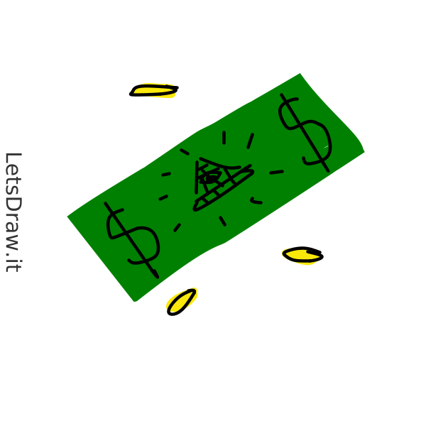 Doller Draw How to draw dollar / 38bkdfbs3.png / LetsDrawIt