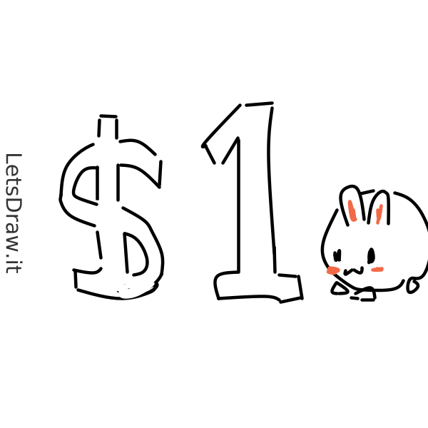 Doller Draw How to draw dollar / 3d89ds94n.png / LetsDrawIt