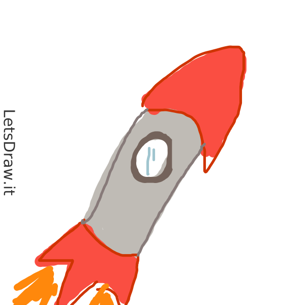 How to draw rocket / 3g8ff1zp.png / LetsDrawIt