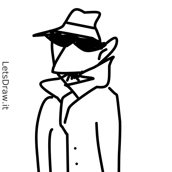How to draw Spy / LetsDrawIt