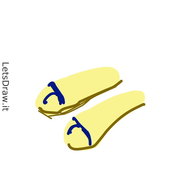 How to draw Sandals / 3trdc3enq.png / LetsDrawIt