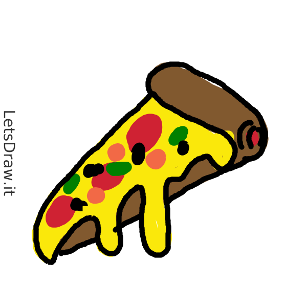 How to draw pizza / 3wcprtafn.png / LetsDrawIt