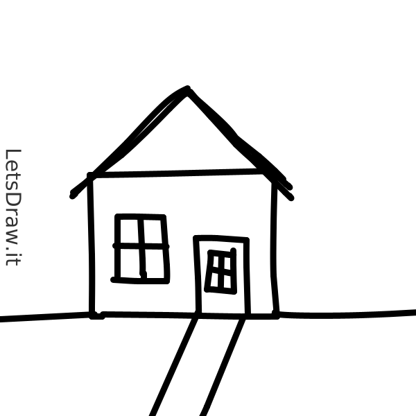 How To Draw House   Letsdrawit