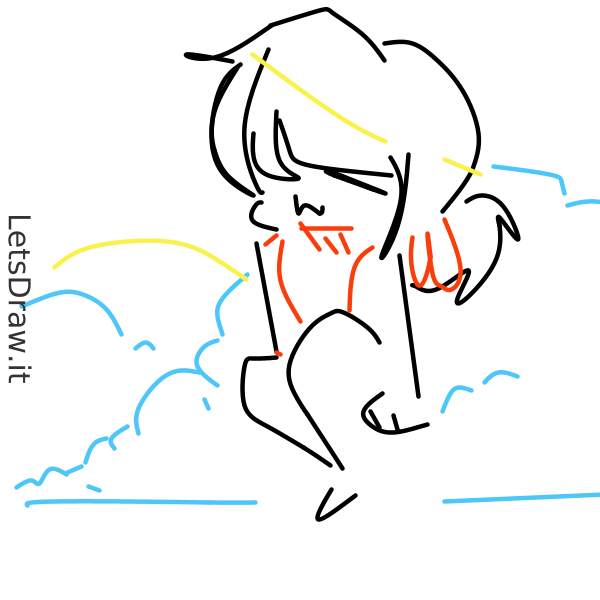 How to draw head in the clouds / 3xjijcdso.png / LetsDrawIt