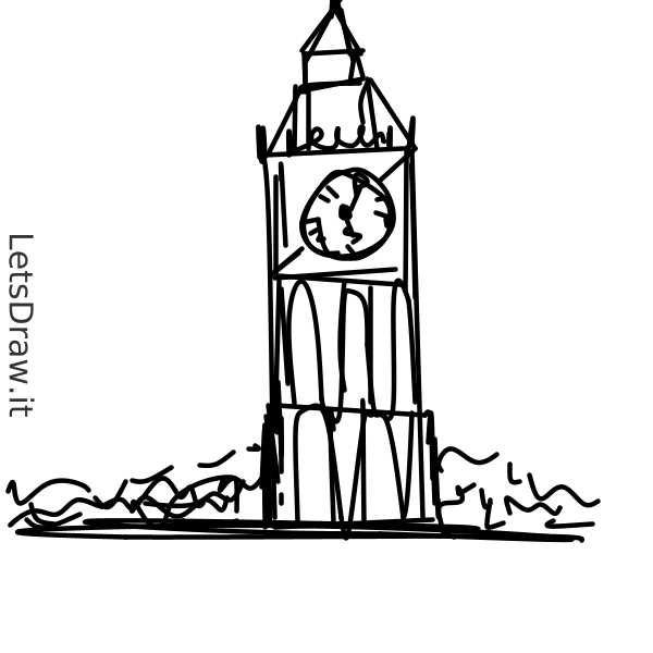 Original Signed Drawing of Big Ben, London — Rebecca Harrison Designs
