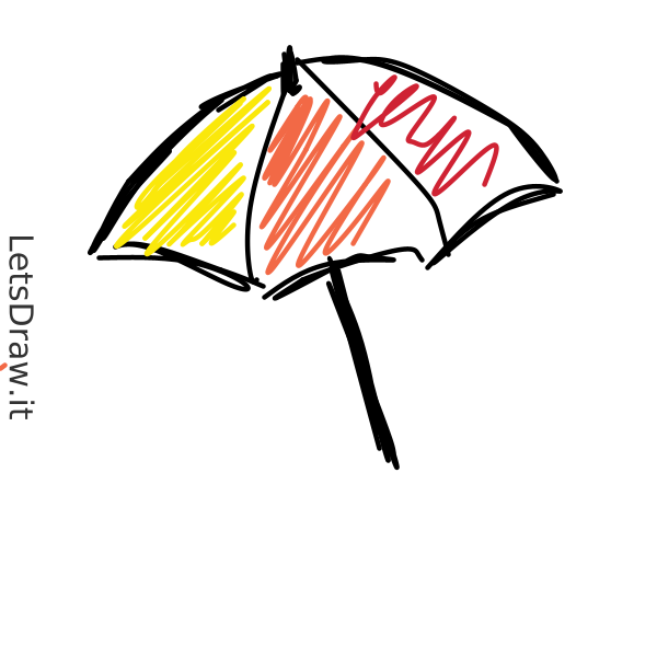 How to Draw an Umbrella – Step by Step Guide | Umbrella drawing, Umbrella,  Spring learning activities