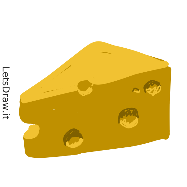 How to draw swiss cheese / LetsDrawIt
