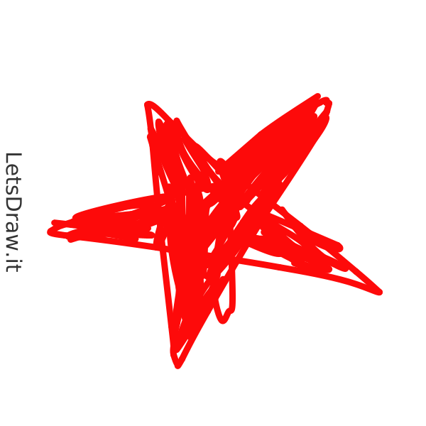 How to draw Red star / 4f3ec1ju9.png / LetsDrawIt