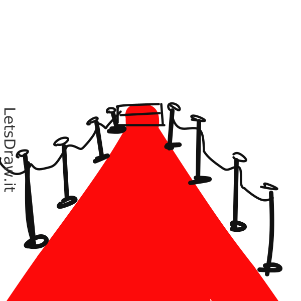 How to draw Red carpet / LetsDrawIt