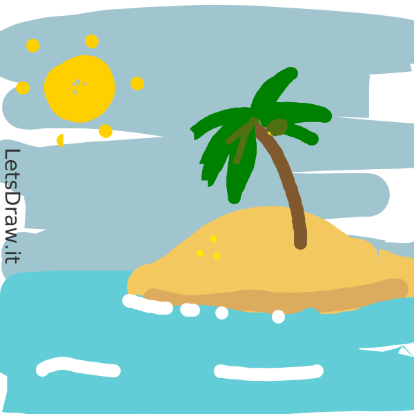 How to draw deserted island / 4jhwpn91b.png / LetsDrawIt