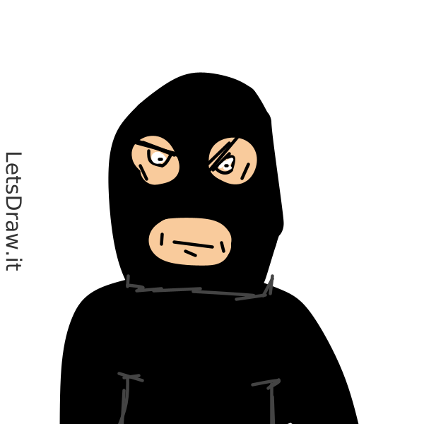 How to draw robber / 4opwbgb63.png / LetsDrawIt
