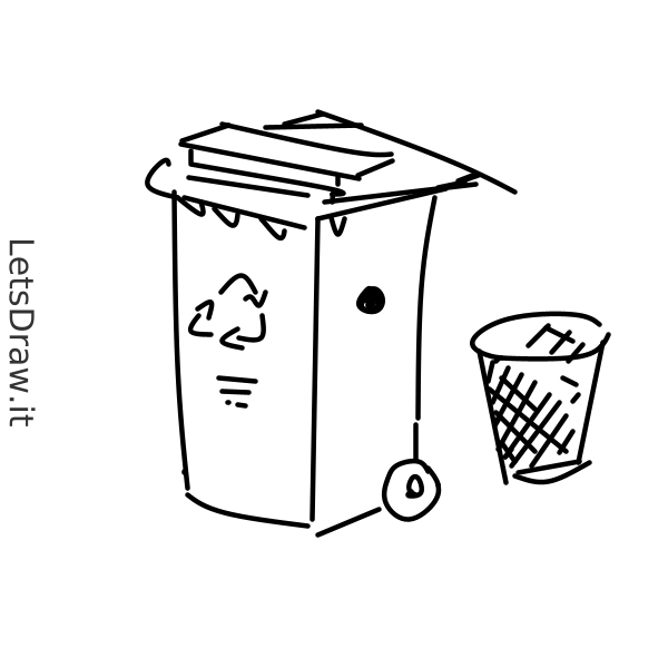 How to draw bin / LetsDrawIt