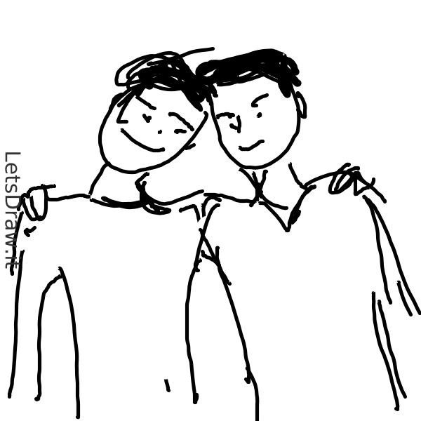 Frien Draw How to draw friends / 4wfeppm6g.png / LetsDrawIt