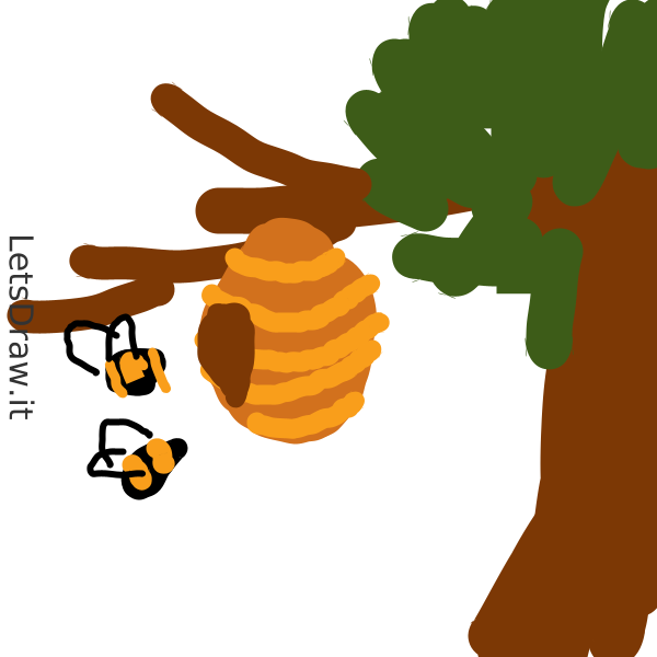 How to draw bee hive / 57nmxw4i9.png / LetsDrawIt