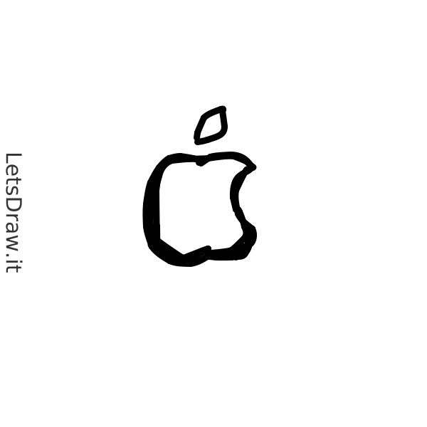 How to draw Apple logo / 5dmscm8ds.png / LetsDrawIt