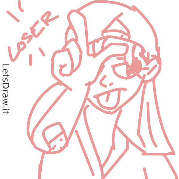 How to draw loser / LetsDrawIt