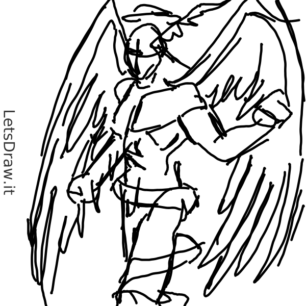 Draw Angelo How to draw angel / 5o9mpb7zi.png / LetsDrawIt