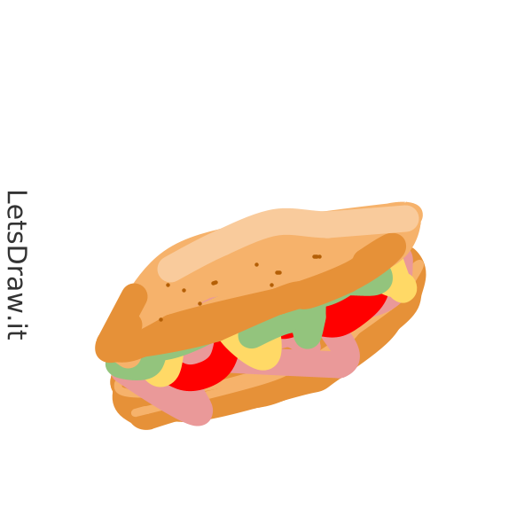 How to draw Snack / LetsDrawIt