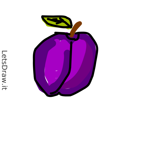 How to draw plum / LetsDrawIt