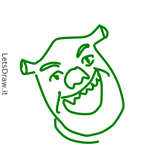 How to draw Shrek / 6354u378.png / LetsDrawIt