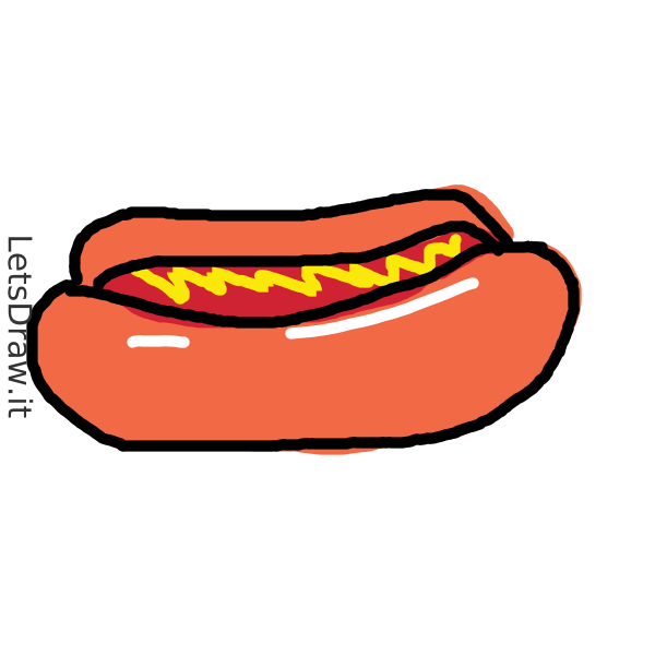 How to draw hotdog / 65i5bz8z8 png / LetsDrawIt