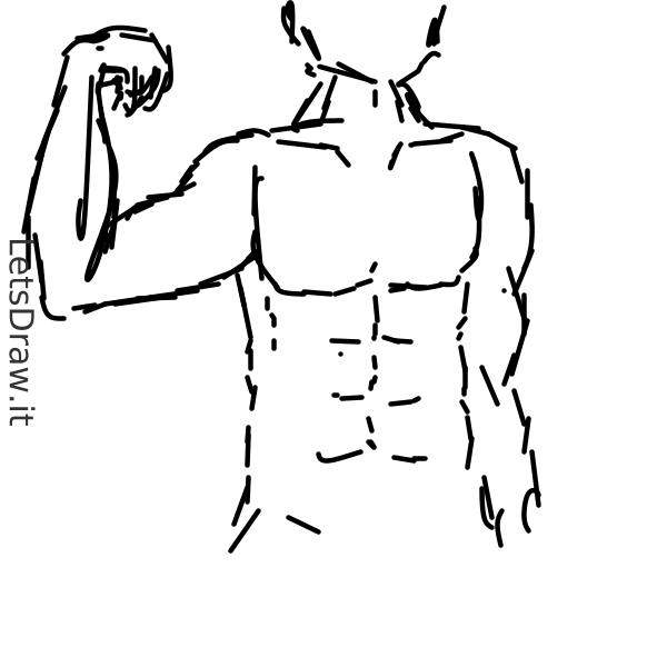 How To Draw Muscle Nkf Dbh Png Letsdrawit