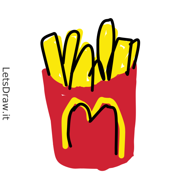 Food Element Drawing Cute Cartoon Gourmet French Fries Cola PNG Images | AI  Free Download - Pikbest