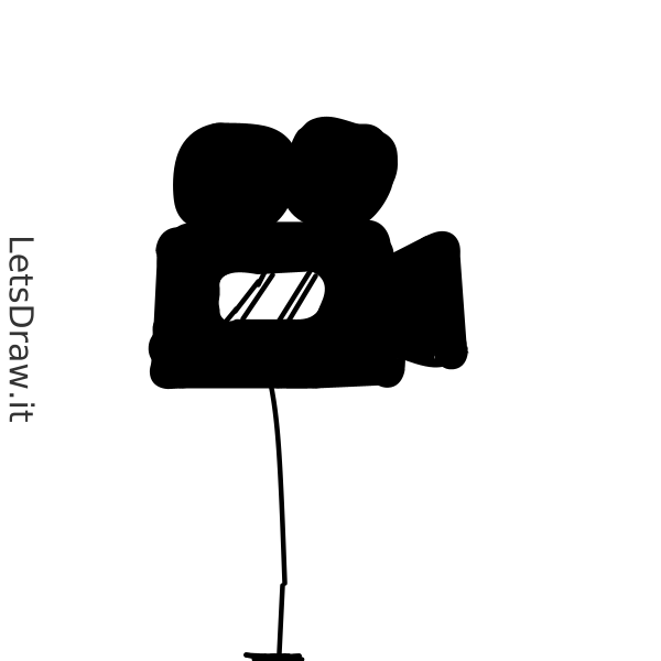 How to draw video camera / 6de1fou67.png / LetsDrawIt