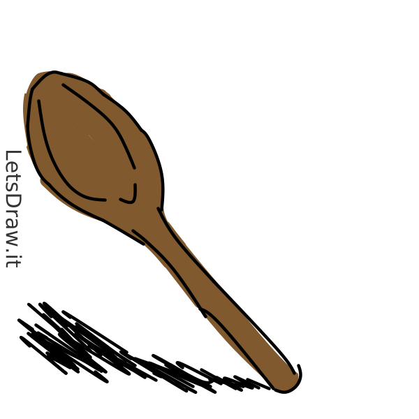 How to draw wooden spoon / 6efxrsjx.png / LetsDrawIt