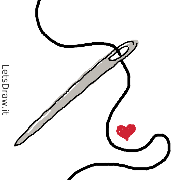 How to draw Sewing needle / 6eyeq3qrk.png / LetsDrawIt