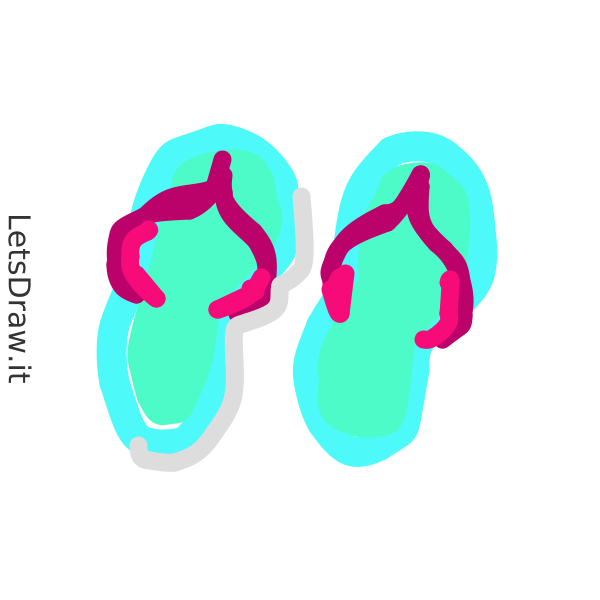 How to draw Sandals / 6f6nciwyc.png / LetsDrawIt