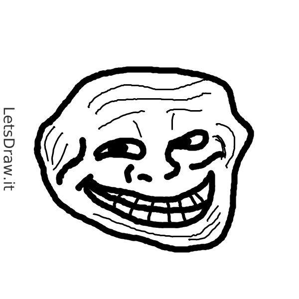 How to draw trollface / 6fegnspft.png / LetsDrawIt